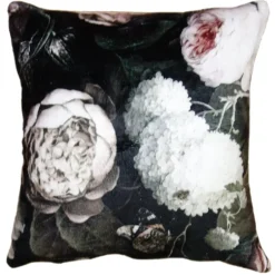 Kussenhoes met bloemen en vlinder 45*45