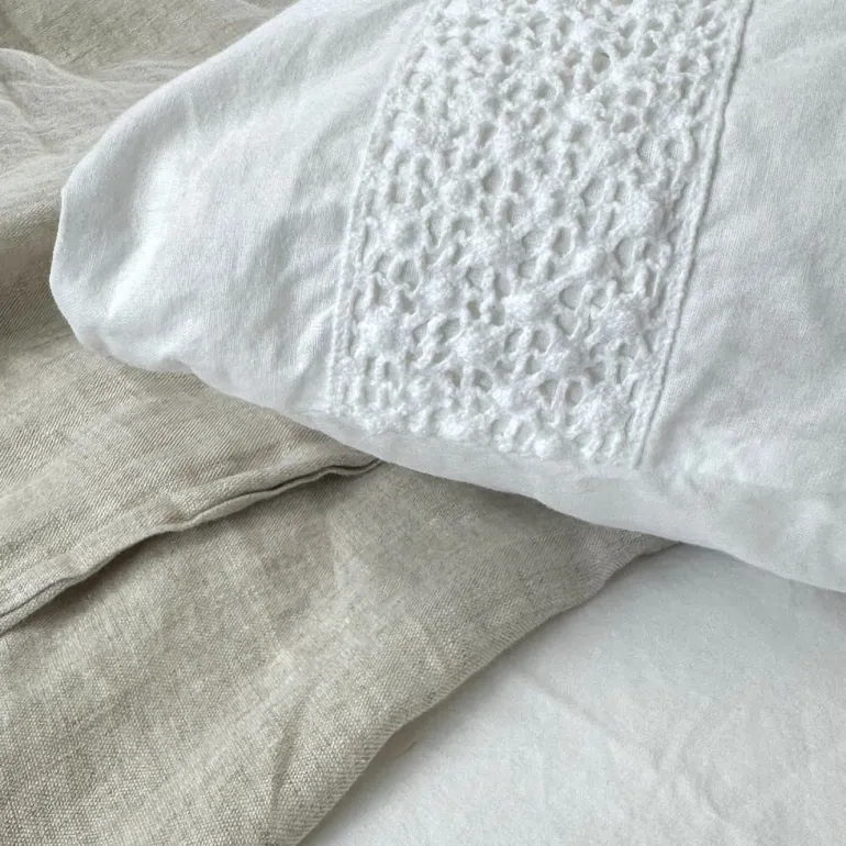 Landelijk dekbedovertrek Maryland wit 240*220