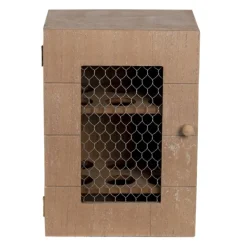 Landelijk houten eierkastje bruin 17*12*24