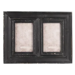 Landelijke duo fotolijst zwart hout 10*15 (2)