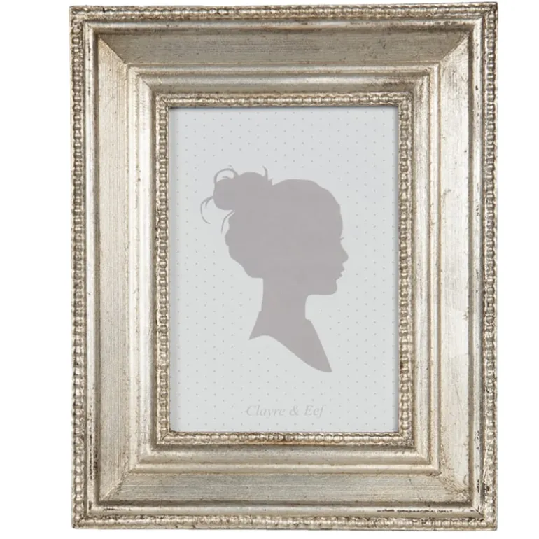 Landelijke fotolijst mat zilverkleur 13*18