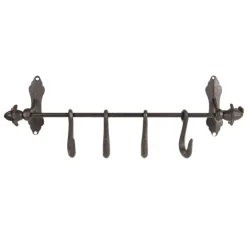 Landelijke ijzeren kapstok met 4 haken 49*8*13
