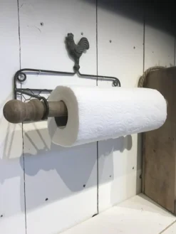 Landelijke keukenrolhouder kip