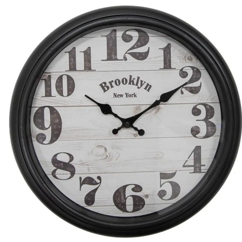 Landelijke klok zwart 40*7