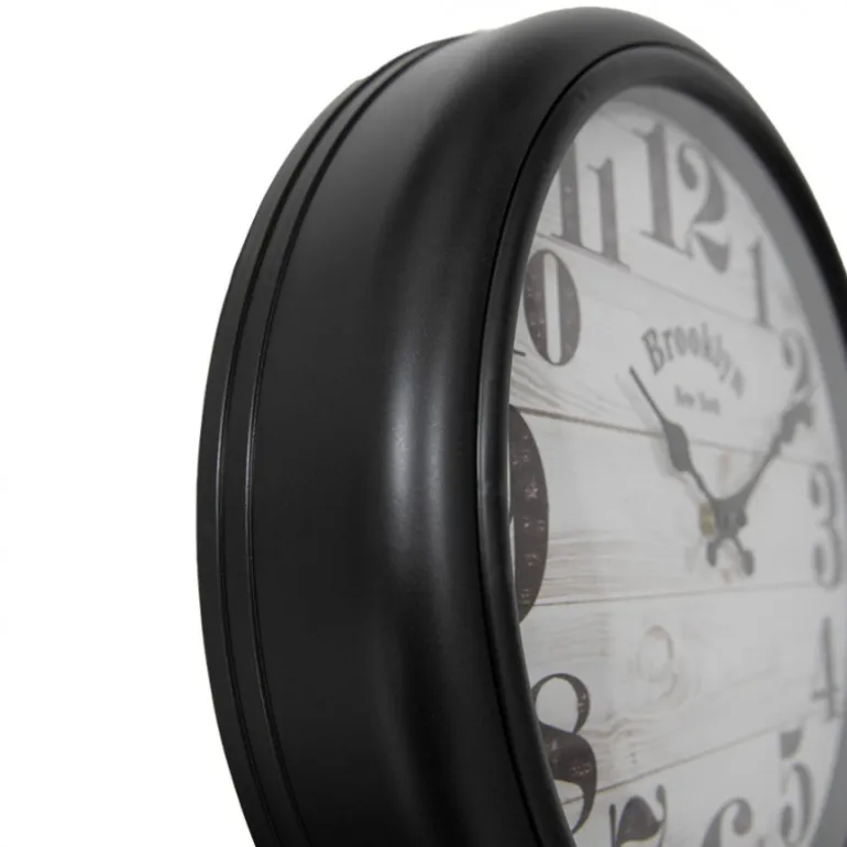 Landelijke klok zwart 40*7