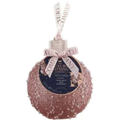 Luxe Kerstbal gevuld met badschuim Velvet Rose