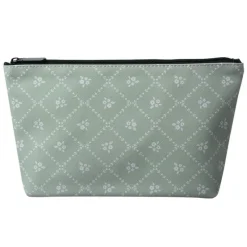 Make-up / toilettas bloemetje groen