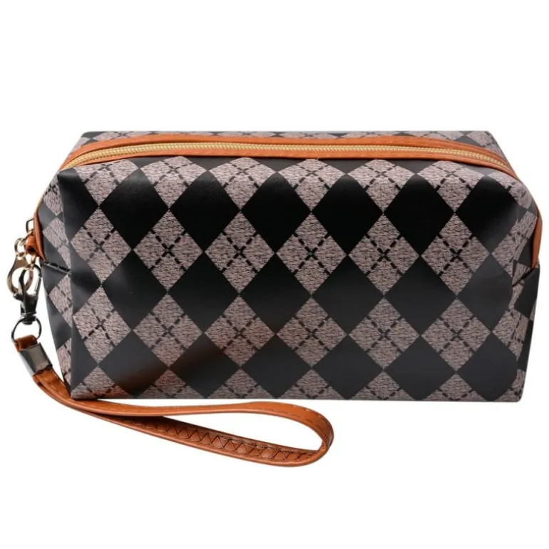 Make-up / toilettas bruin/zwart (S)