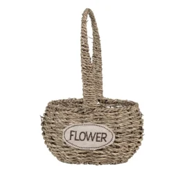 Manden set (2) met hengsel Flower ovaal