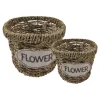 Manden set van 2 Flower rond 16-13cm