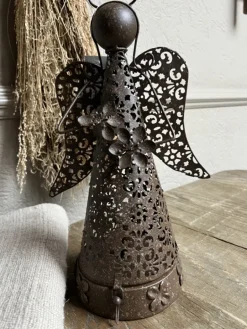 Metalen engel bruin LED 34*20