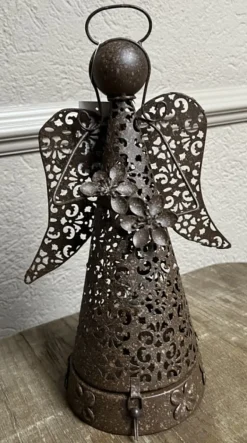 Metalen engel bruin LED 34*20