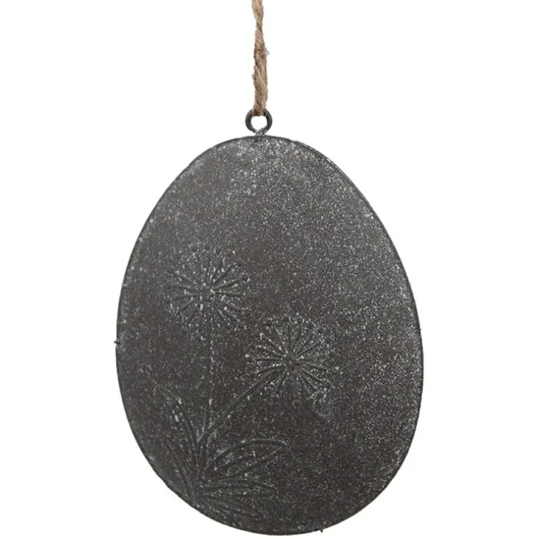 Metalen Paashanger ei grijs 10*2*8