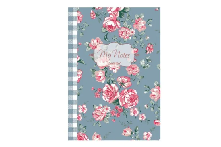 Notitieboek Julia rozen blauw A5