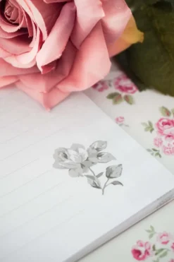 Notitieboek Julia rozen blauw A5