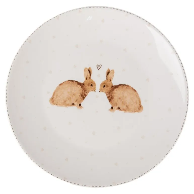 Ontbijtbord Bunnies in Love 20 cm