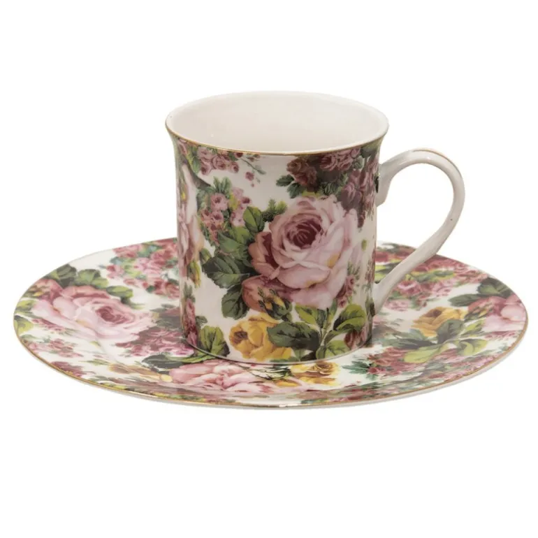 Ontbijtbord Pink Flowers 21 cm