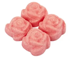 Organza zakje met 4 amberblokjes roos Invicto