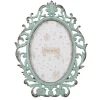 Ovale brocante fotolijst groen 9*13