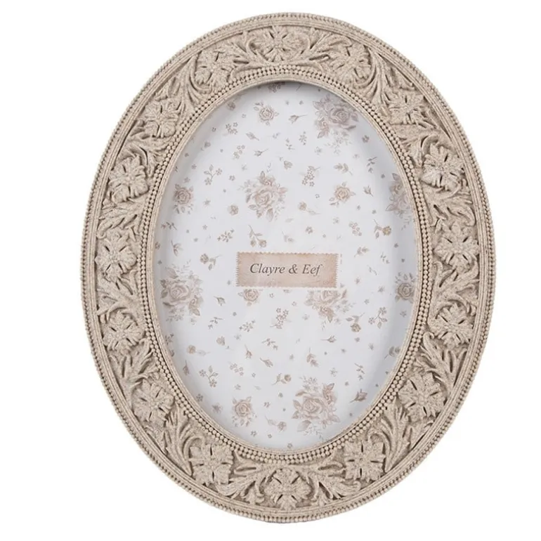 Ovale fotolijst beige 10*15