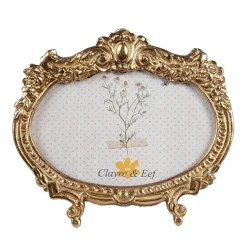 Ovale fotolijst goudkleur 10*15