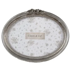 Ovale fotolijst matzilver 15*10