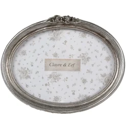 Ovale fotolijst matzilver 18*13