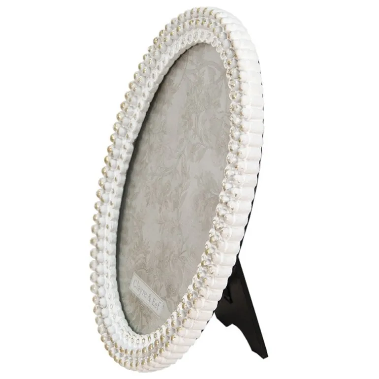 Ovale fotolijst wit 13*18