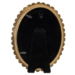 Ovale fotolijst wit/goud 10*15