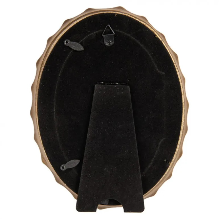 Ovale fotolijst zwart/goud 10*15