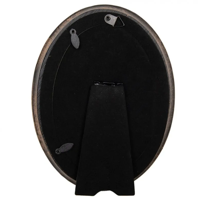 Ovale fotolijst zwart/goud 10*15