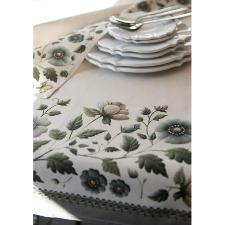 Ovenhandschoen Anemoon beige/groen