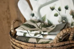 Ovenhandschoen Anemoon beige/groen