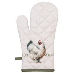 Ovenhandschoen boerderij kippen