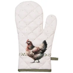 Ovenhandschoen boerderij kippen