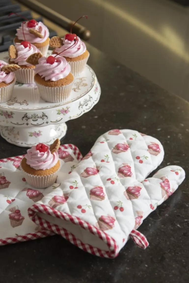 Ovenhandschoen Cherry Cupcakes