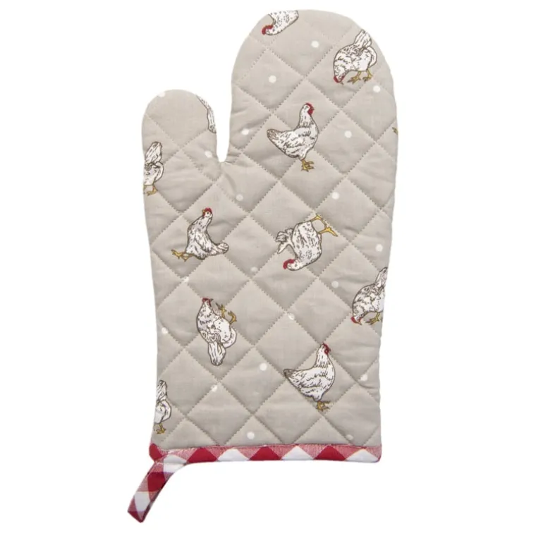 Ovenhandschoen kippen rood