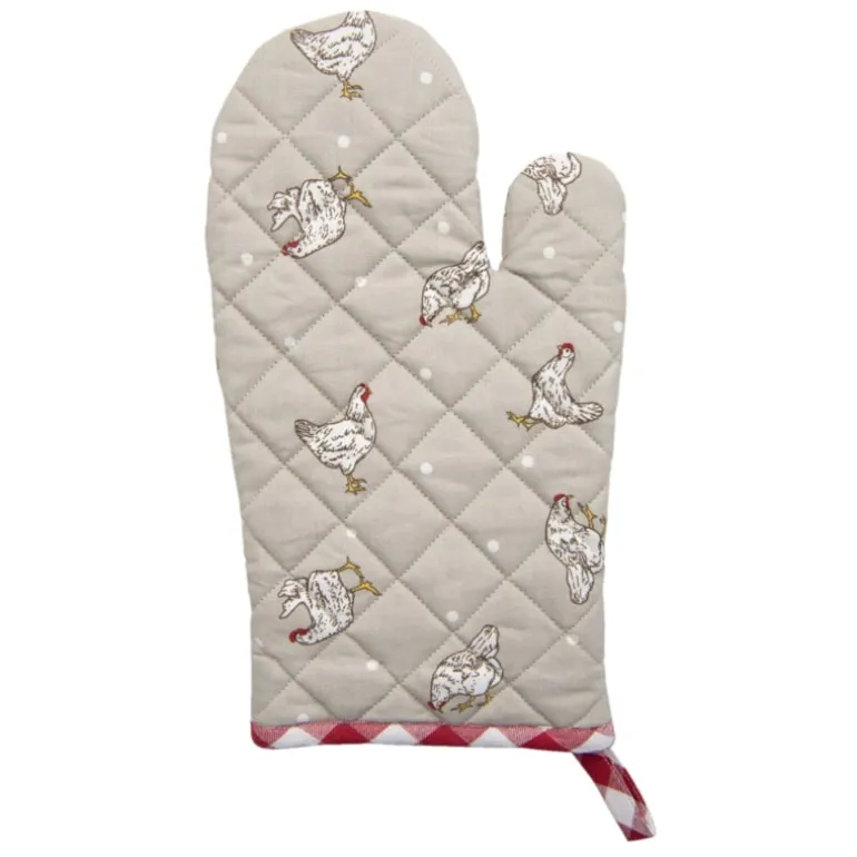 Ovenhandschoen kippen rood