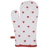 Ovenhandschoen Love It hartjes rood/wit