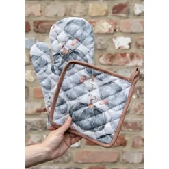 Ovenhandschoen pompoen grijs