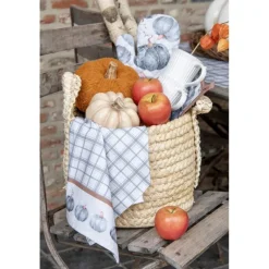 Ovenhandschoen pompoen grijs