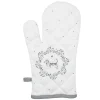 Ovenhandschoen wit/grijs hond