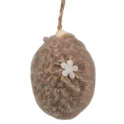 Paashanger ei lichtbruin stof 7cm