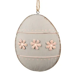 Paashanger metalen ei grijs 10*2*8