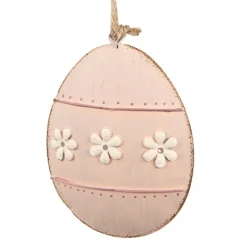 Paashanger metalen ei roze 10*2*8