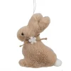 Paashanger pluche konijntje lichtbruin 10 cm