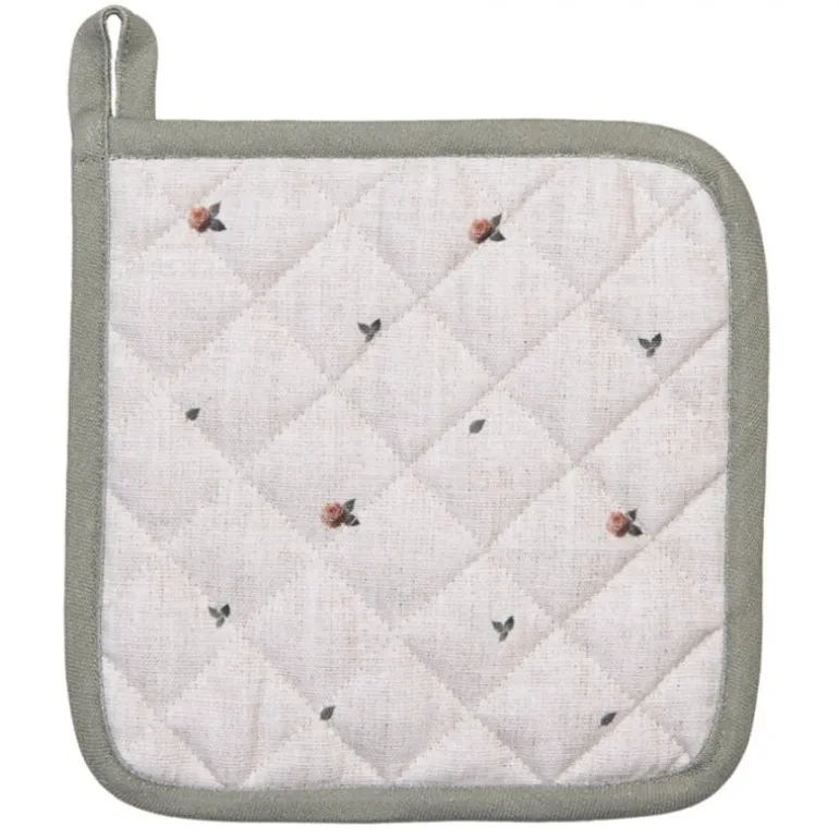 Pannenlap haas en roosjes groen