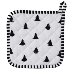 Pannenlap kerstboom wit/zwart