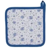 Pannenlap roosjes blauw