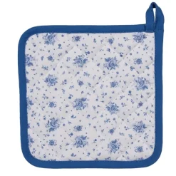 Pannenlap roosjes blauw